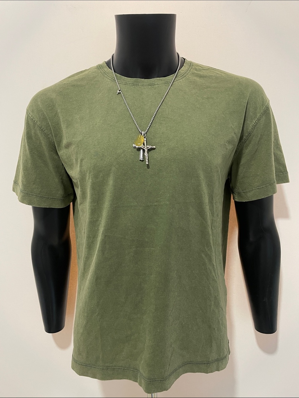 Zara Olive Green Short Sleeve Crewneck Tee